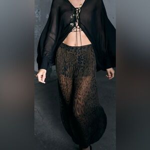 Zara ANIMAL PRINT 
BLOOMER PANTS - Leopard NWT XS